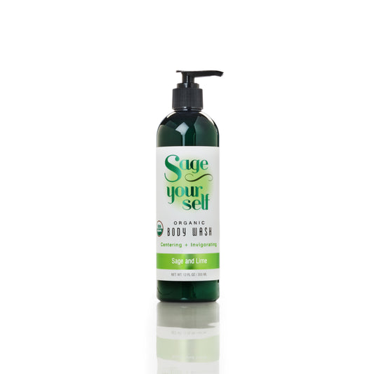 Sage Your Self Organic Body Wash: Sage and Lime (12 oz.)